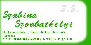 szabina szombathelyi business card